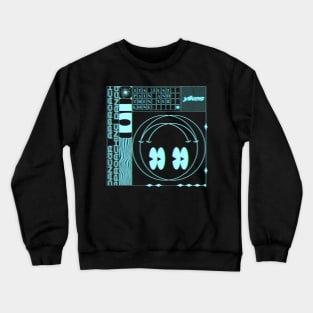 neon smiley face rave glitch nostalgia Crewneck Sweatshirt